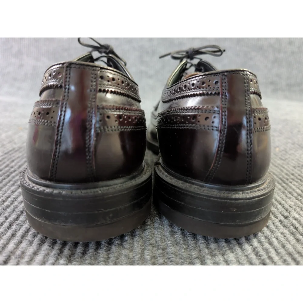 Florsheim Imperial Kenmoor Longwing Wingtip Oxford Shoes Men 12 Burgundy Leather